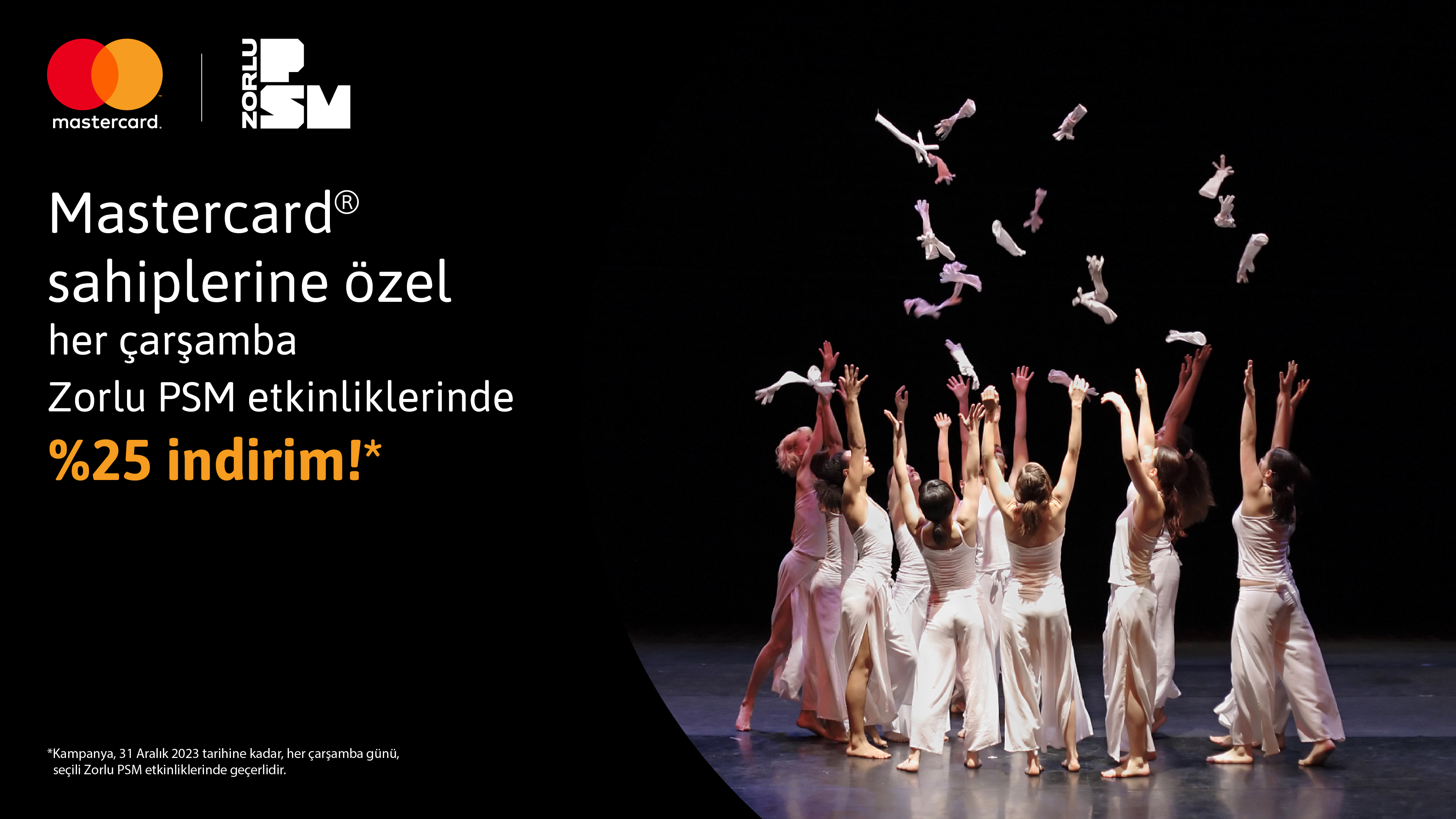 Zorlu PSM'de Mastercard ile %25 İndirim Kampanyası